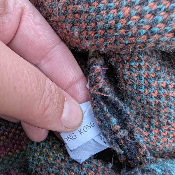 Vintage Y2K Lacasa Hoodie Women Blue Aztec Print Casual Long Sleeve Winter Boho - Picture 3 of 6